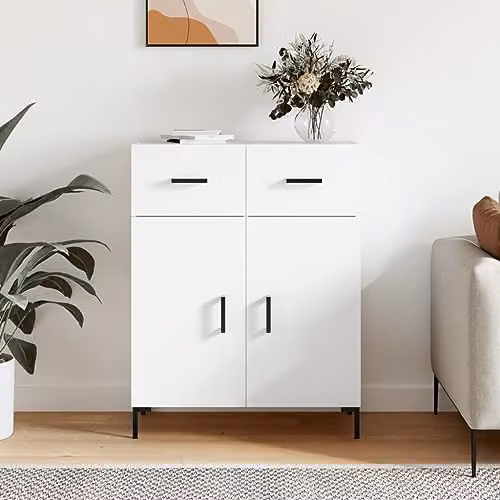 vidaXL Industrial Sideboard in White, W/D/H: 69.5 x 34 x 90 cm – 2