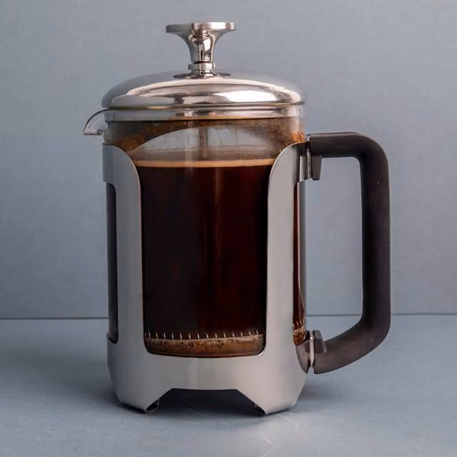 La Cafetiere Roma French Press Coffee Maker in Grey, Height: 14.5 cm