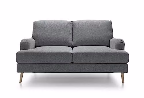 Abakus Direct Harper 2 Seater Sofa in Dark Grey Smart Chenille Fabric – 1