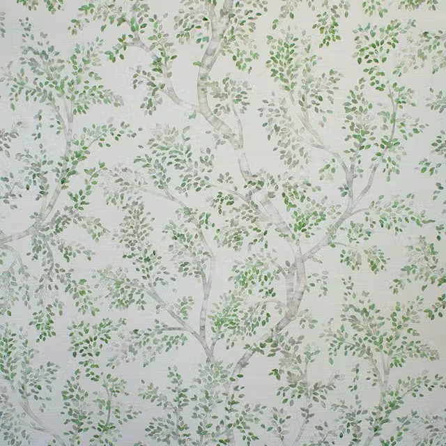 Fibre Naturelle Somerley Eden Floral Cotton Fabric in Green