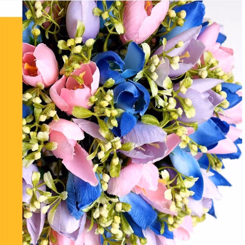 Quipulse Multicolour Small Artificial Flower Ball Floor Decoration, Medium Size – 3