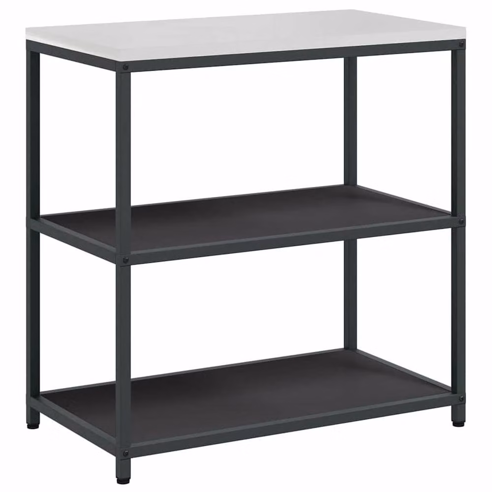 Berkfield Home Black Matt Steel Kitchen Storage Shelf – 3