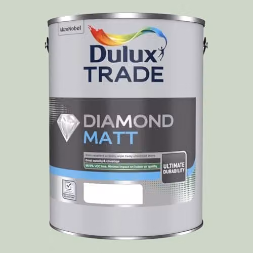 Dulux Trade Diamond Matt Willow Tree Green Water Based Paint 5l