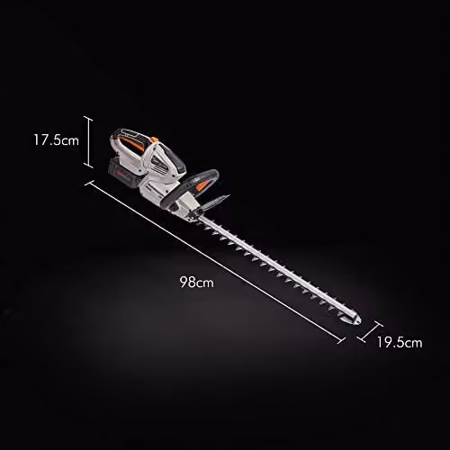VonHaus 40V Cordless Hedge Trimmer in Grey with Battery and Charger – 5