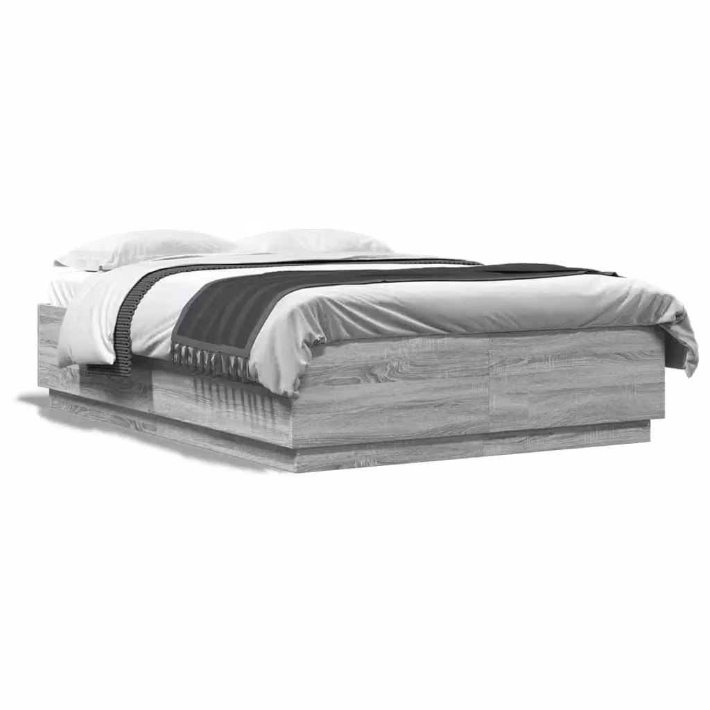 Berkfield Home Small Double Bed Frame in Grey Sonoma, W/D/H: 120 x 200 cm – 2