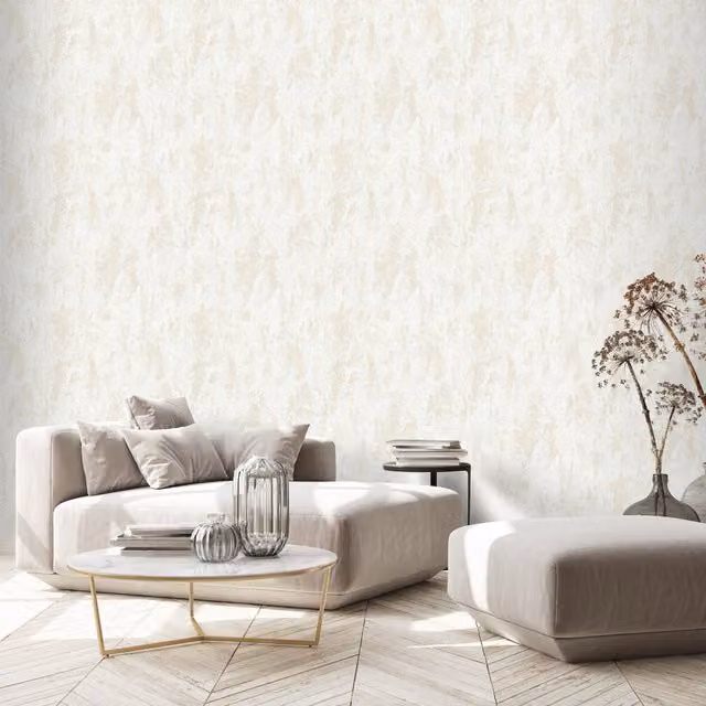Erismann Abstract Industrial Textured Vinyl Wallpaper in Beige and Cream