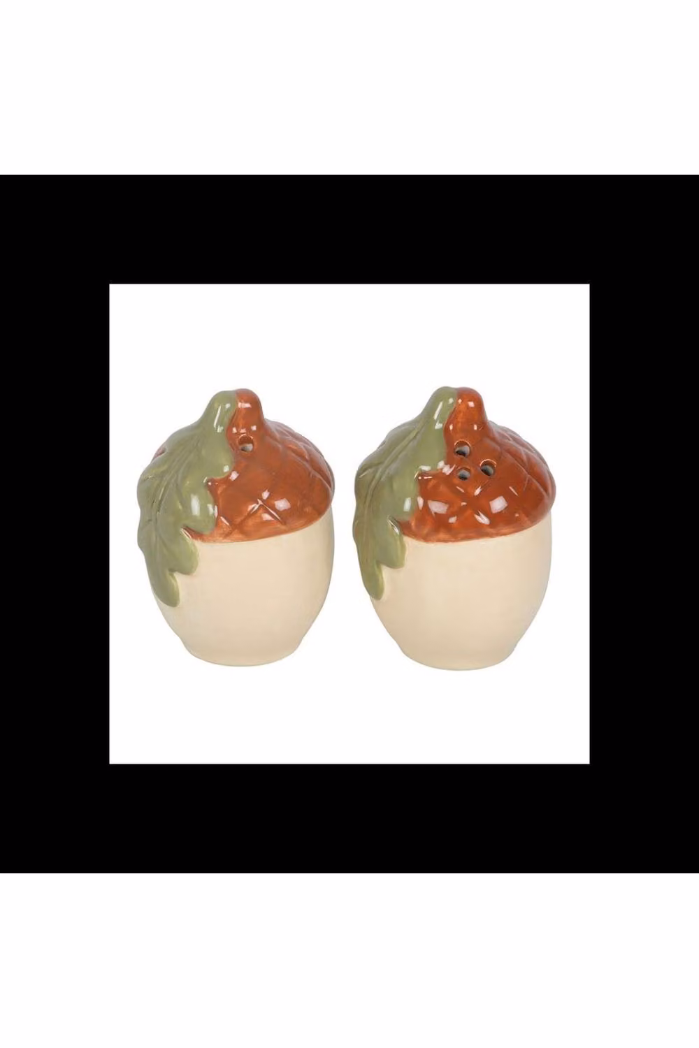 KDMD Multicolour Ceramic Acorn Salt and Pepper Shaker Woodland Set – 2