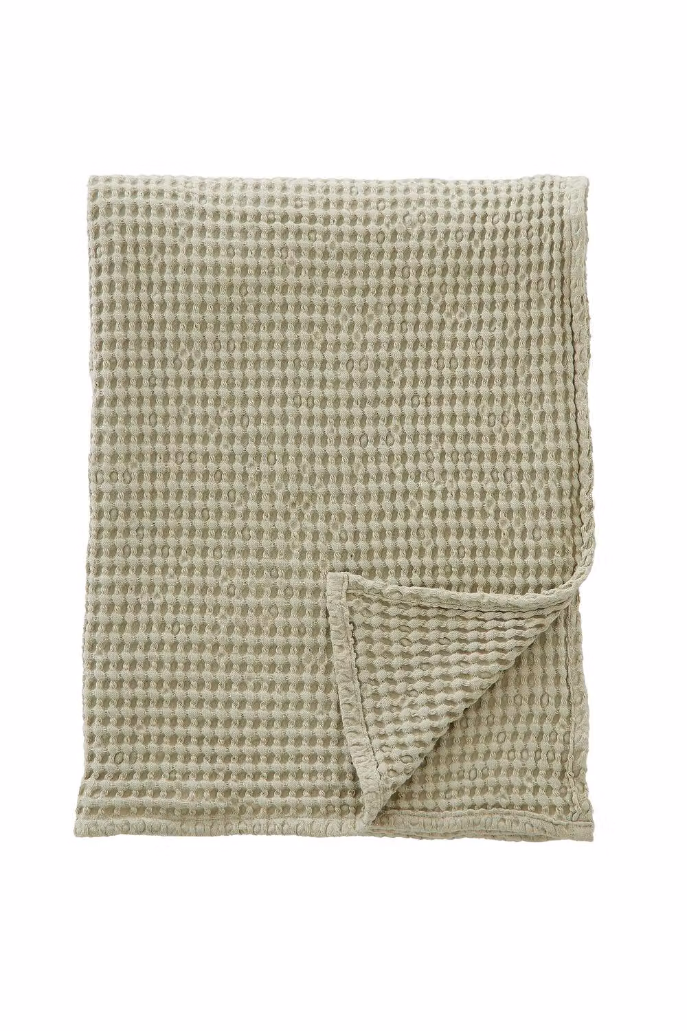 Pineapple Elephant Jaipur Chunky Waffle Cotton Throw Blanket in Green, W/D/H: 150 x 200 cm – 2