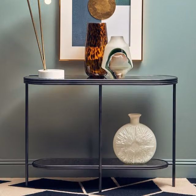 Orsina Modern Rectangular Coffee Table with Storage in Black