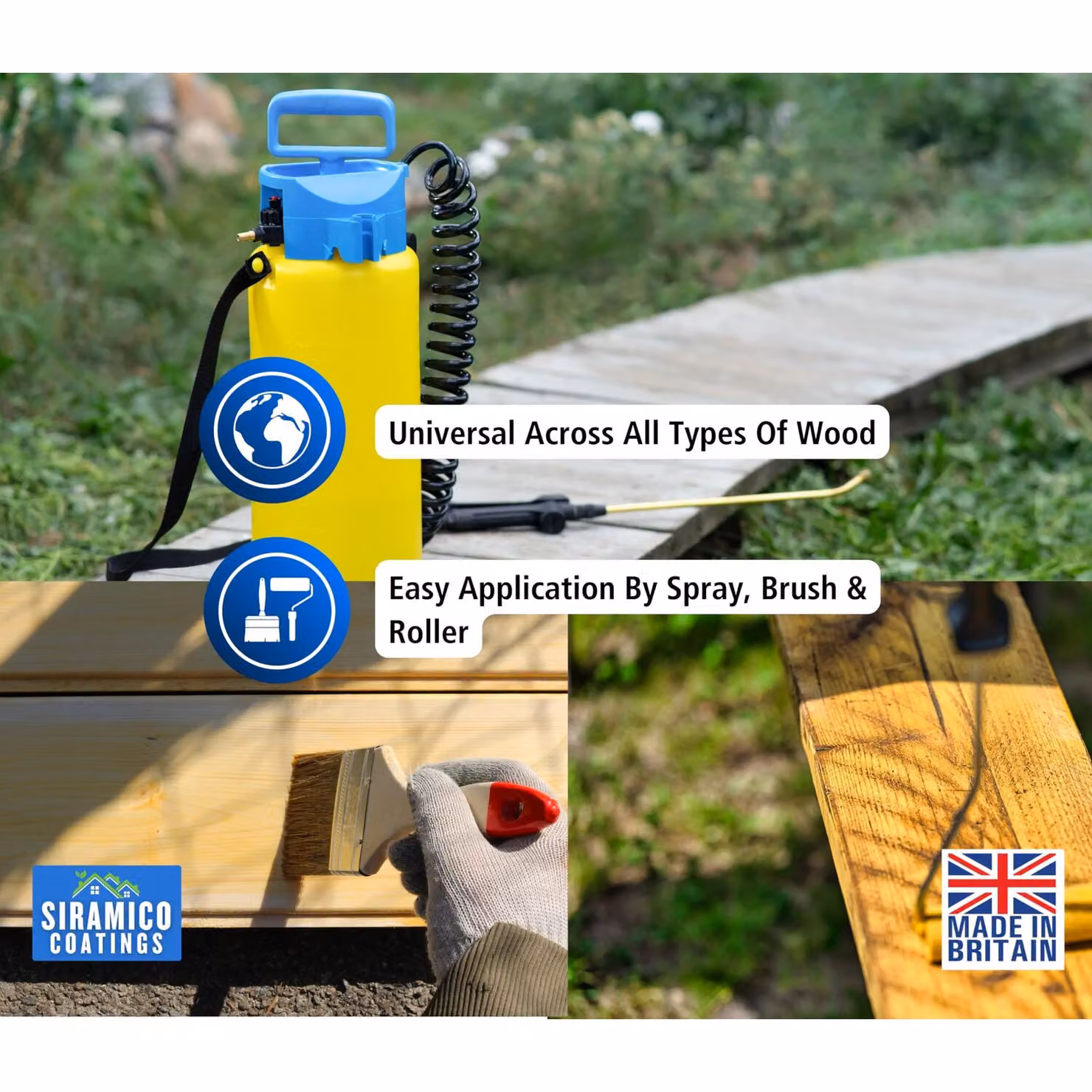Siramico Coatings Silicone Based Wood Waterproofing Solution, Clear Matt Finish, 2 x 5 l – 2