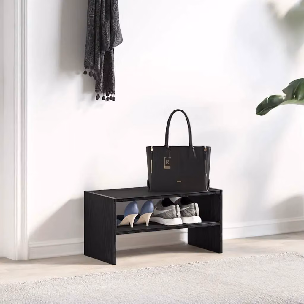 Berkfield Home Stackable Shoe Rack in Black Oak, W: 60 cm, D: 30 cm, H: 30.5 cm – 3