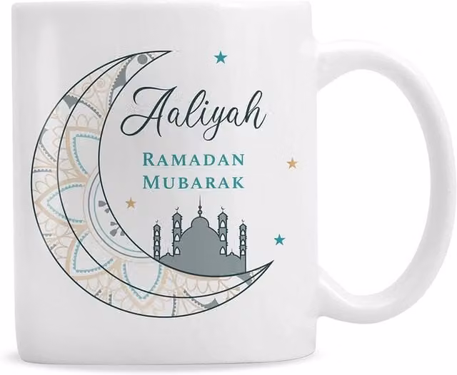 Personalised Memento Company Personalised Eid and Ramadan Ceramic Mug in White