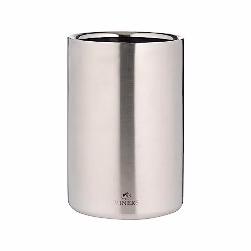 Viners Double Wall Stainless Steel Wine Cooler, Silver, 1.3 l – 1