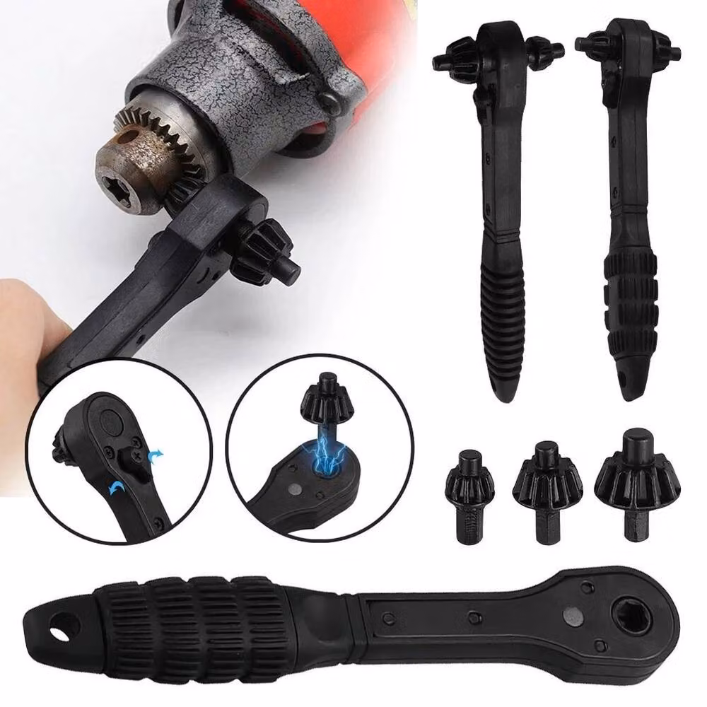 SPETLEK Black Drill Chuck Key Ratchet Spanner Wrench for 1.5 to 13mm – 2