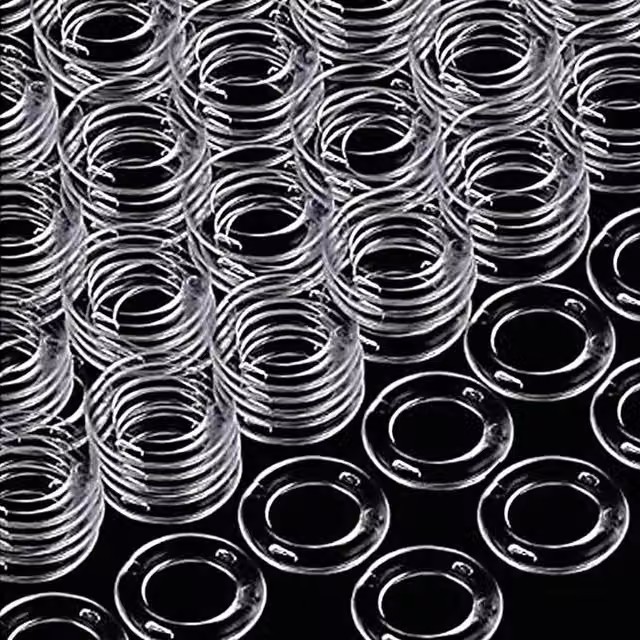 SPETLEK 20 Clear Plastic Roman Blind Curtain Rings