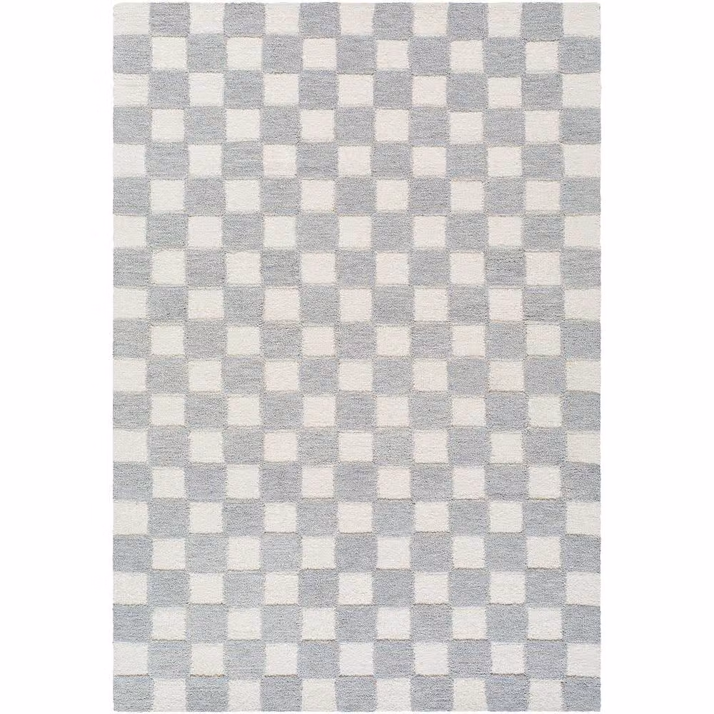Livabliss Klopp Hand Tufted Wool Checkered Living and Bedroom Rug in Grey, Green and Beige, W: 150 cm, L: 230 cm – 2