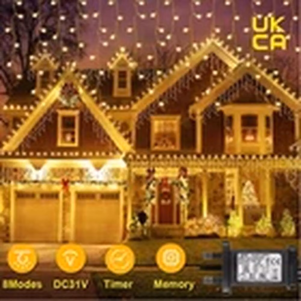 Havendro Warm White 800 LED Icicle Lights, 20m Connectable Outdoor Christmas Decor – 2