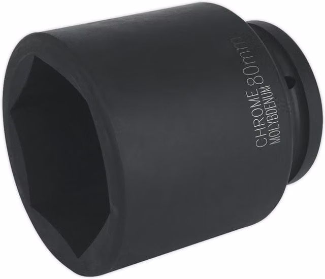 Loops 80mm Forged Deep Impact Socket 1 Inch Sq Drive Chromoly Wrench Socket Black – 1