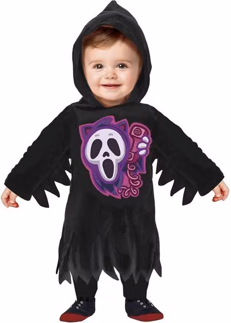 Fiestas Guirca Baby Death Costume Set in Black and Multicolour
