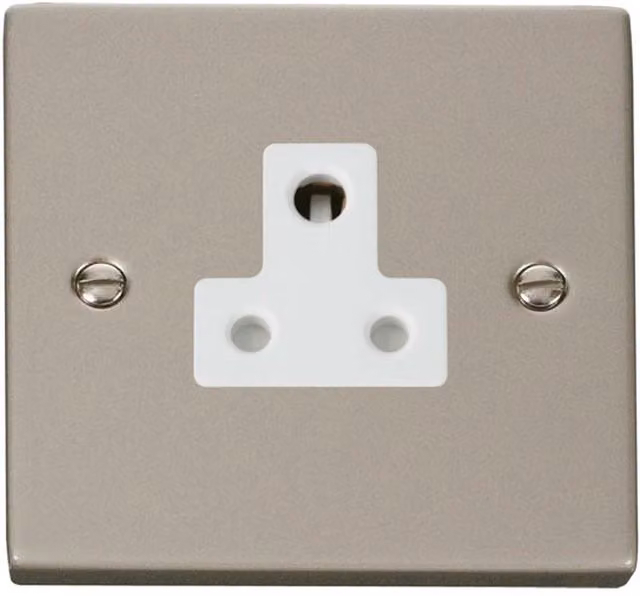 SE HOME White Flush 1 Gang 5A Round Pin Socket Plate
