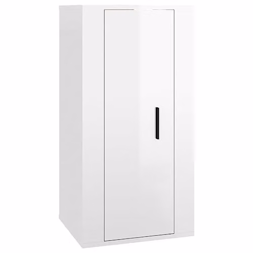vidaXL Wall Mounted High Gloss White TV Cabinet W/D/H: 80 x 34.5 x 40 cm