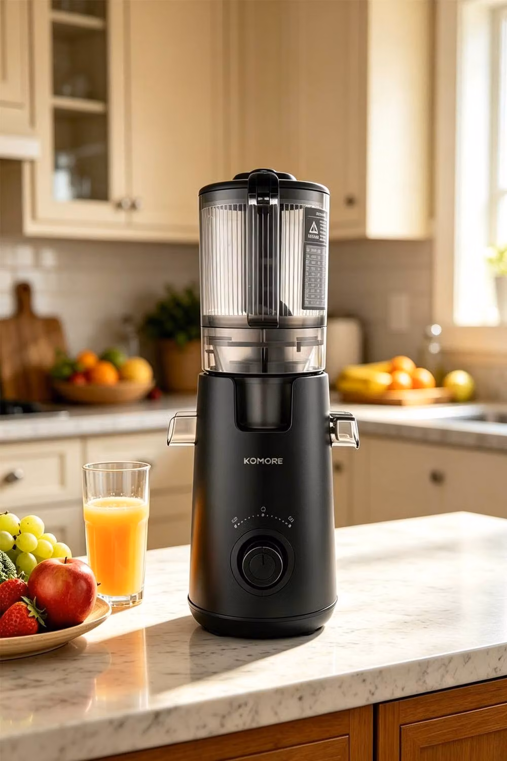 ExtraStar 300W Slow Masticating Cold Press Juicer with Lid, Black – 2