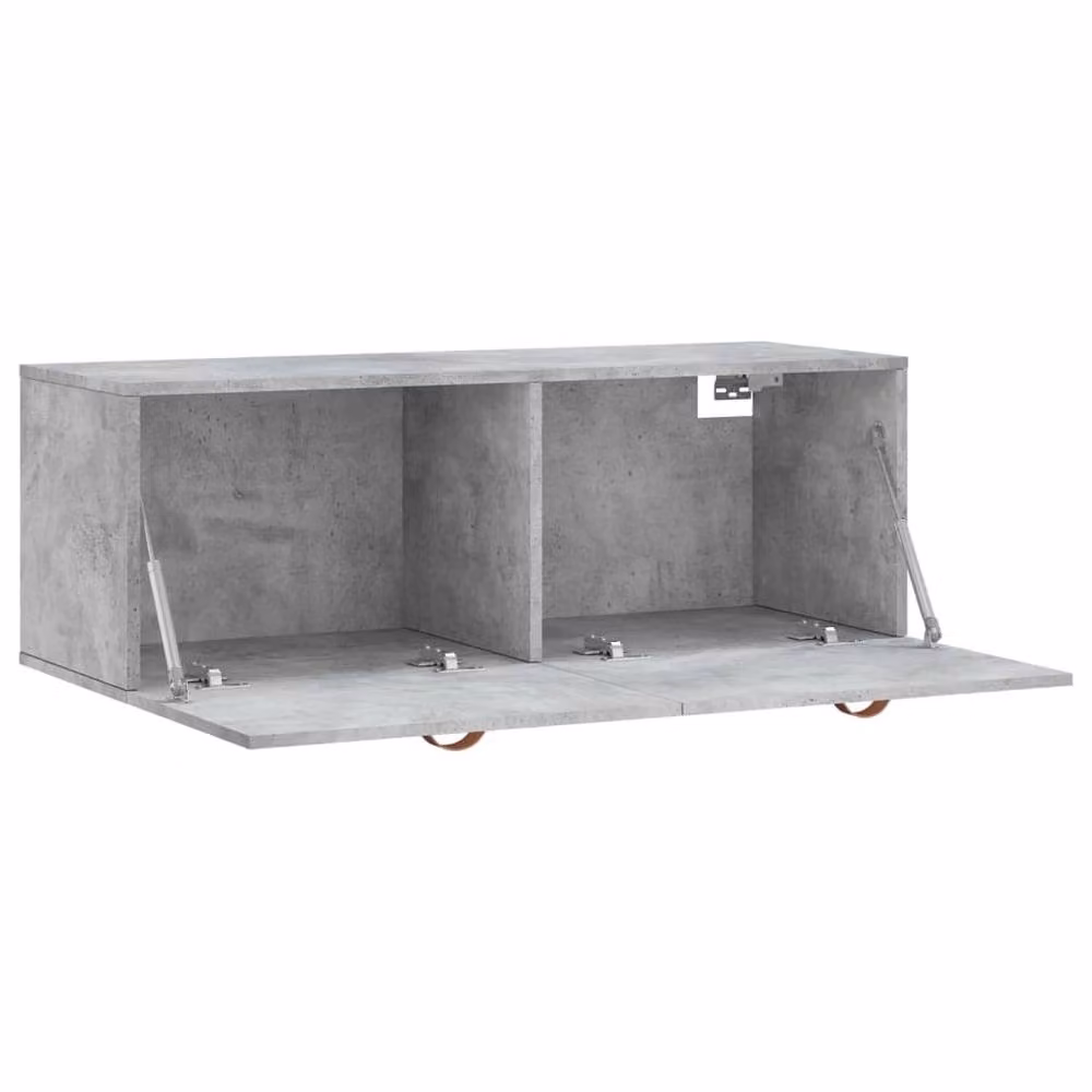 Berkfield Home Wall Mounted Cabinet in Concrete Grey, W/D/H: 100 x 36.5 x 35 cm – 3