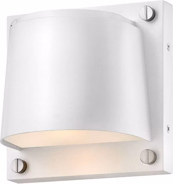 Netlighting Scout 1 Small Outdoor Wall Light in White, IP44, H 16.5 x W 12 cm x D 16.5 cm
