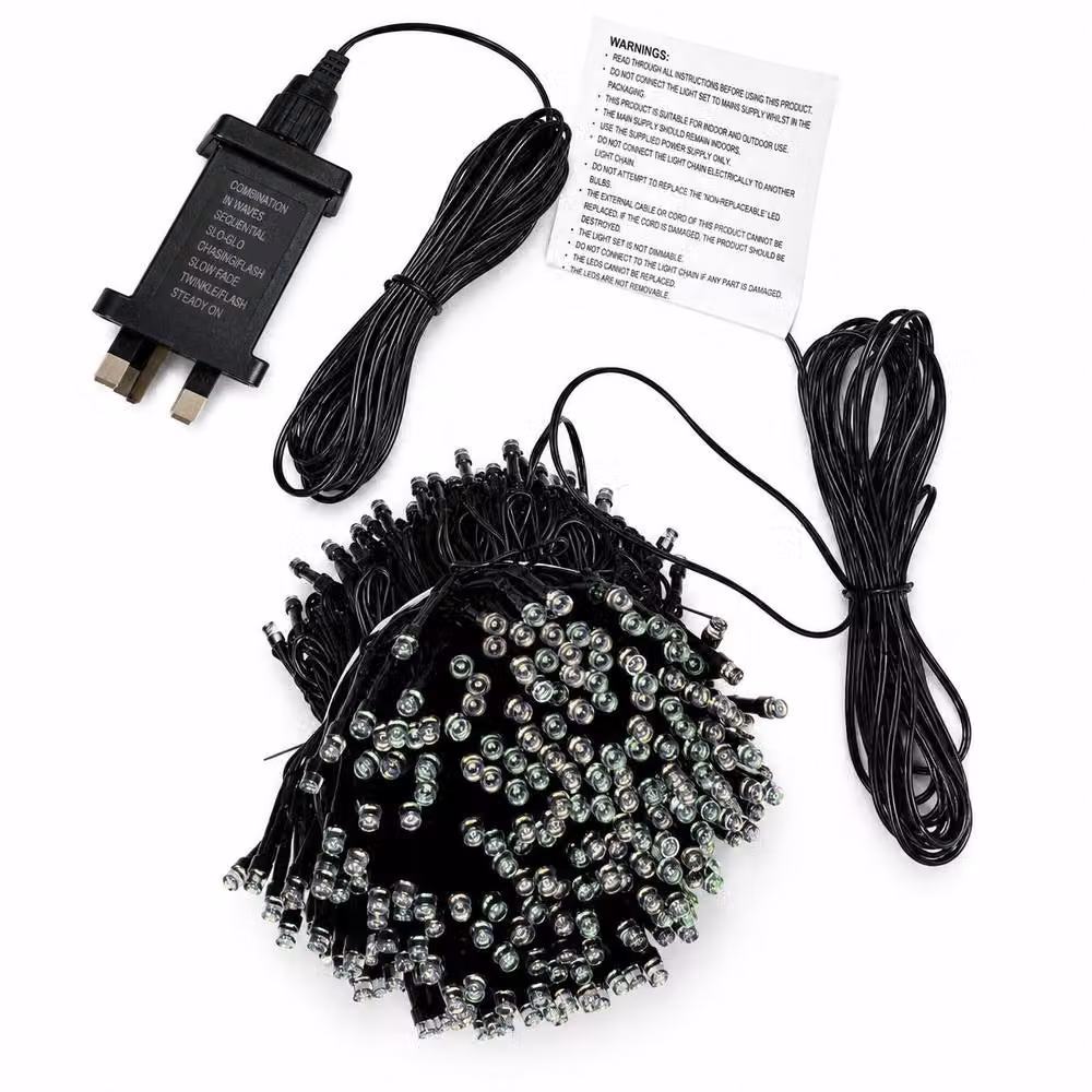 Spot On Dealz 400 LED Cool White Christmas Snowing Lights with Controller for Indoor and Outdoor Decor – 4