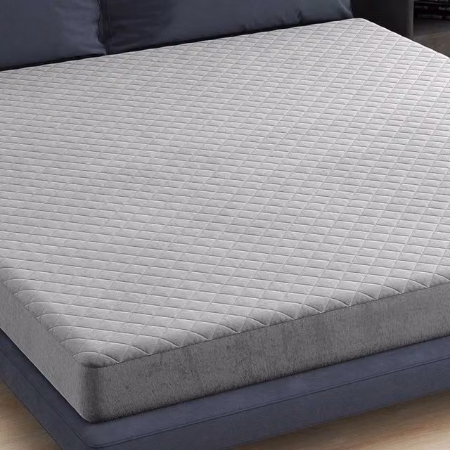 Kelvenix Luxury Super Soft Grey Velvet Foam Mattress Topper