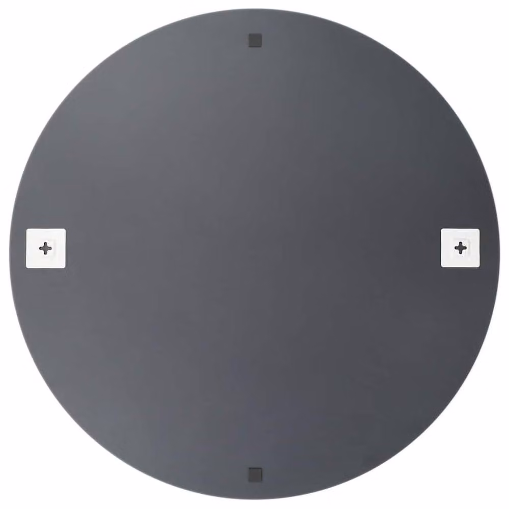 Berkfield Home Round Glass Wall Mirror with LED Lights in Silver – 2