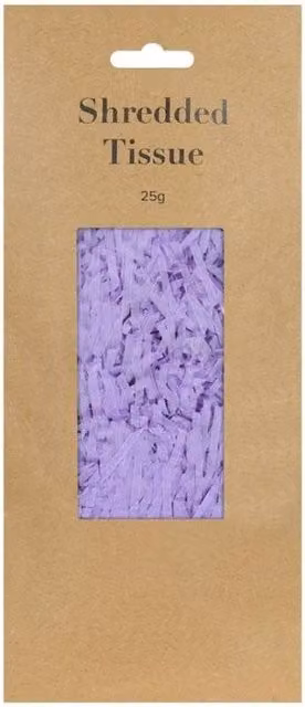 KDMD Lilac Shredded Tissue Paper 25g, 10 Pack