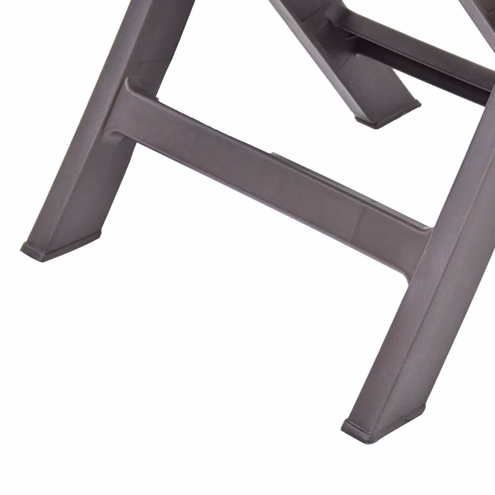 Berkfield Home Durable Folding Plastic Garden Chairs, 2 Pack, Dark Brown Mocha – 5
