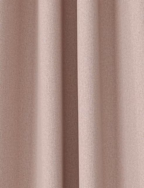 M&S Blush Pink Brushed Pencil Pleat Blackout Ultra Thermal Curtains