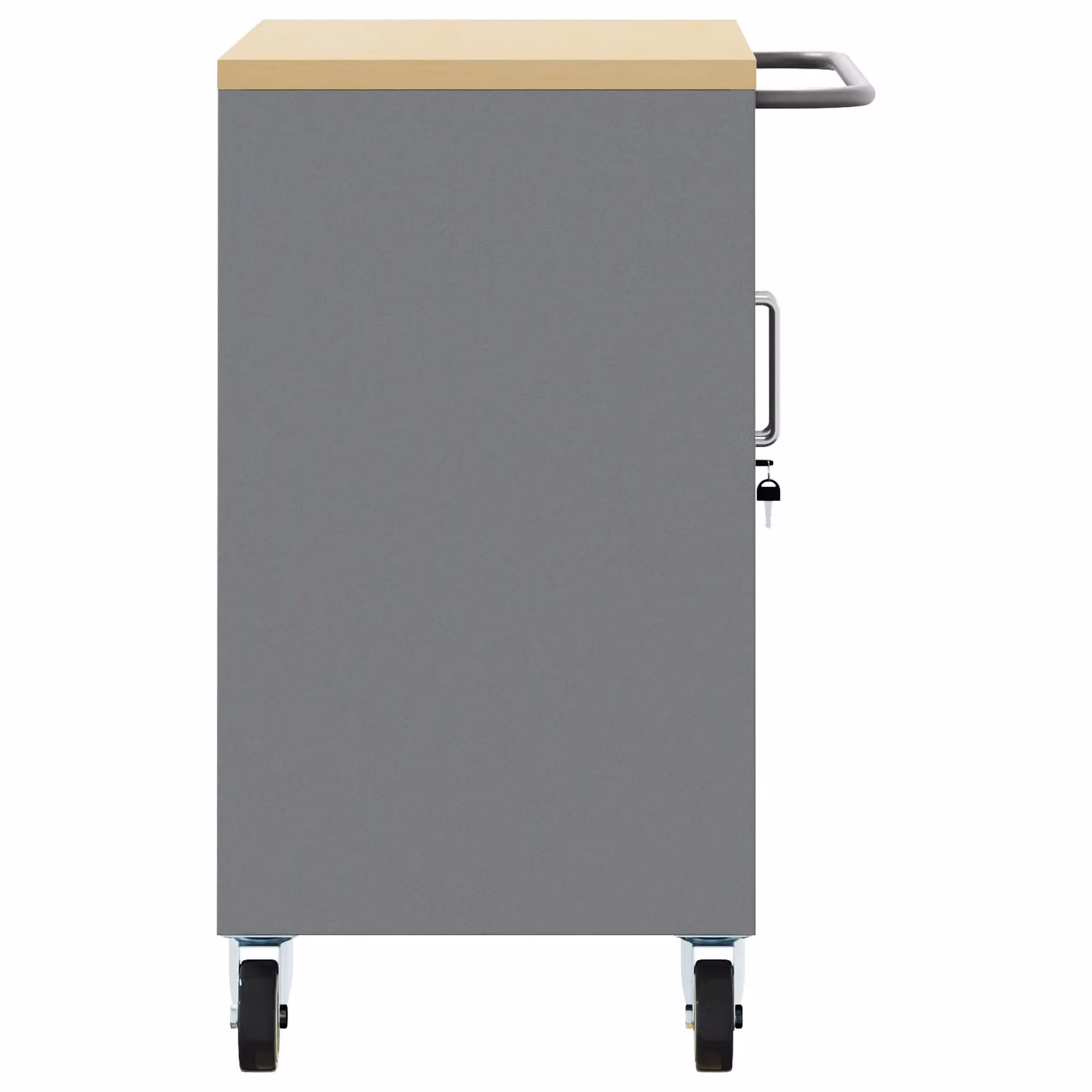 Berkfield Lockable Steel Tool Cabinet with Wheels, Black, W: 75 cm, D: 45 cm, H: 85 cm – 4