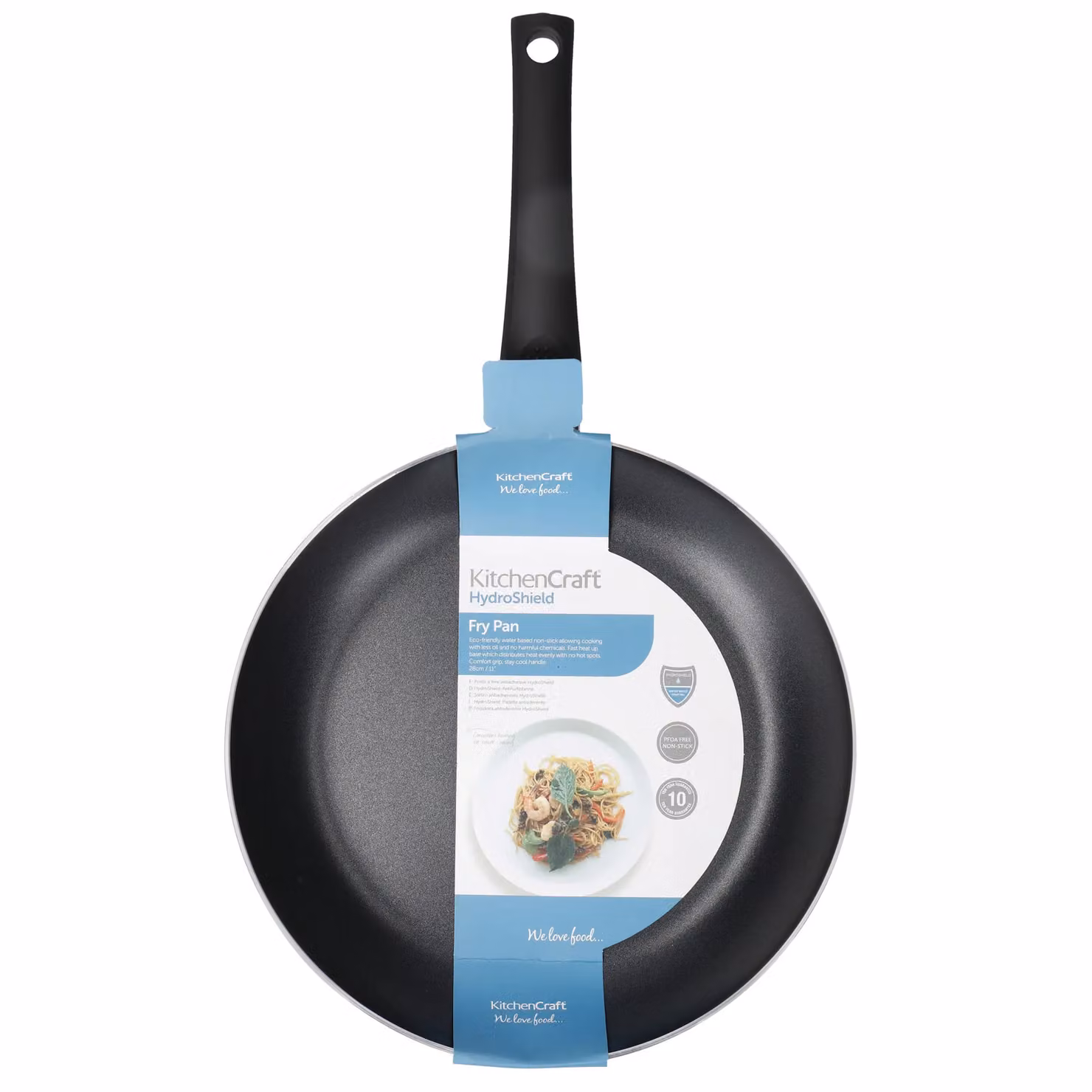 KitchenCraft Non-Stick Ecolution Aluminium Frying Pan, Black or Grey, 28 cm – 5