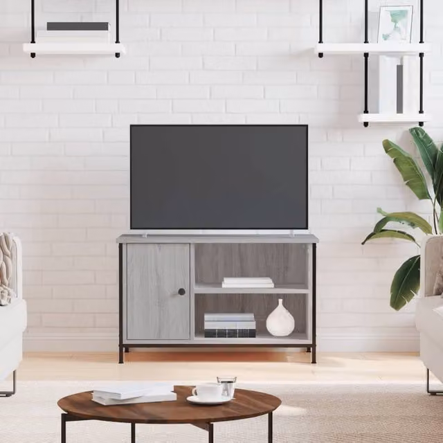 Berkfield Home Grey Sonoma TV Cabinet in Engineered Wood W/D/H: 80 x 40 x 50 cm – 1