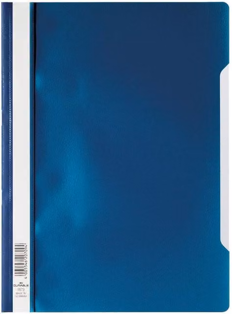 Durable Clear View A4 Clip Folder in Dark Blue