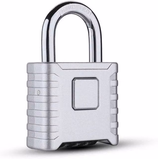 SPETLEK Heavy Duty Silver Stainless Steel Digit Combination Padlocks, 2 Pack