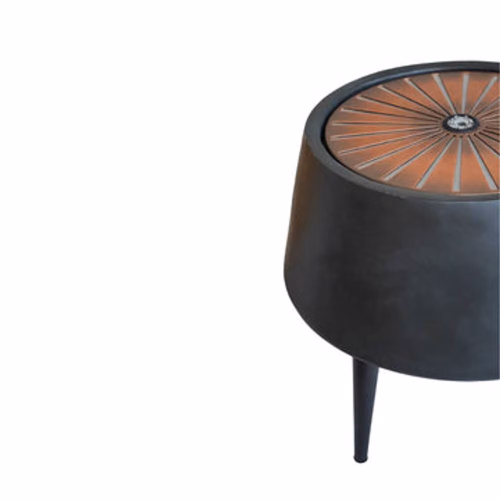 Ivyline Solis Metal Water Feature Fountain with Light Display in Anthracite and Black, W/D/H: 46 x 46 x 47 cm – 3
