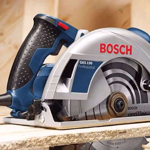Bosch Professional GKS 190 Blue Hand Held Circular Saw with 190 mm Blade and 1,400 W Rated Input Power – 5
