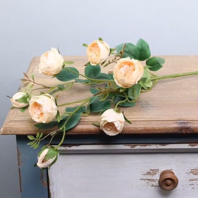 Kingsbury Gifts Artificial Peony Rose Spray in Peachy Pink