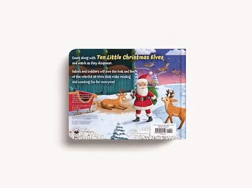 Ten Little Christmas Elves: A Counting Storybook by Applesauce Press, Multicolour Paper Book – 2