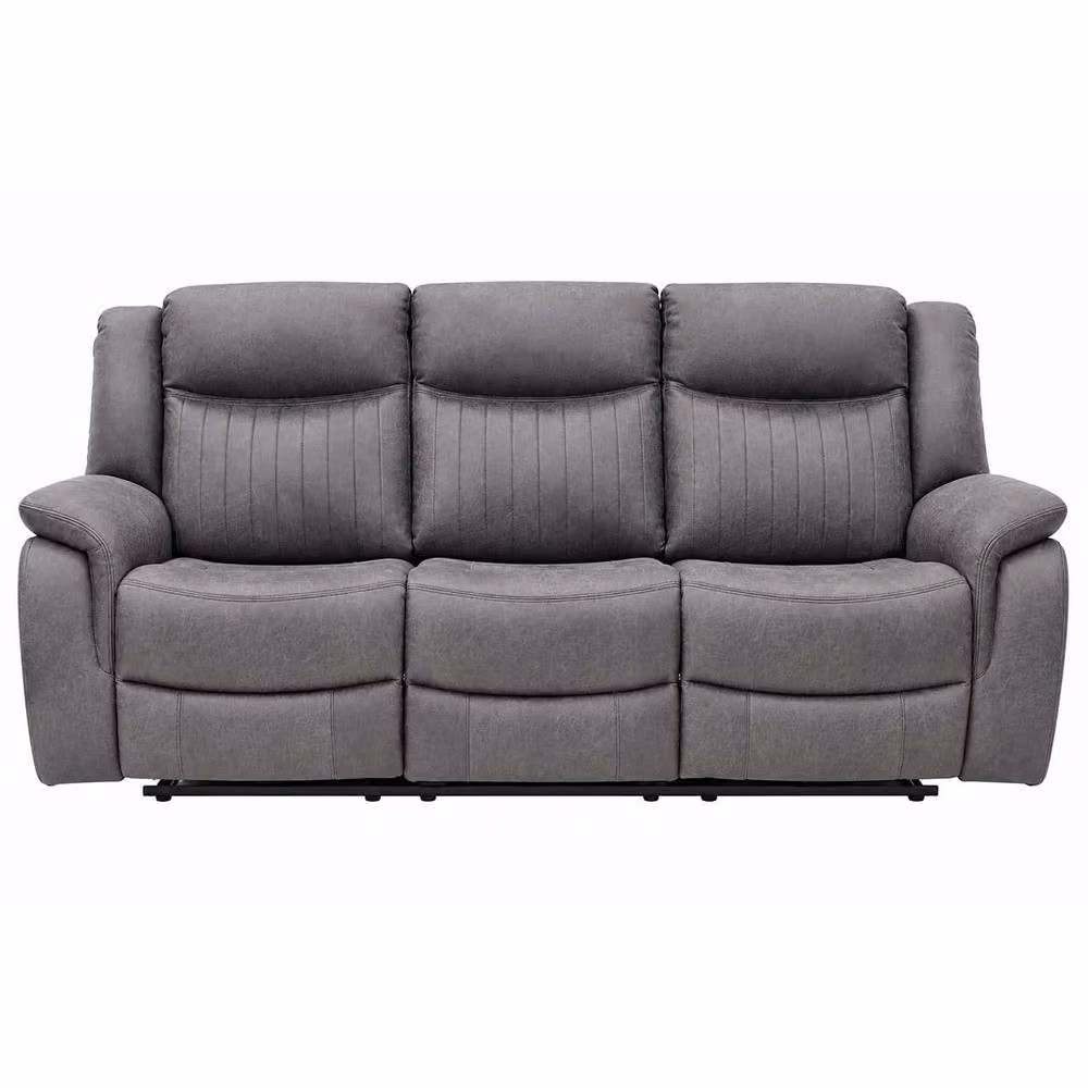 Furnishings For Less UK Lennox Grey Tech Fabric 3 + 2 Sofa Suite with Electric Recliner, USB Charging and Cup Holders – 5