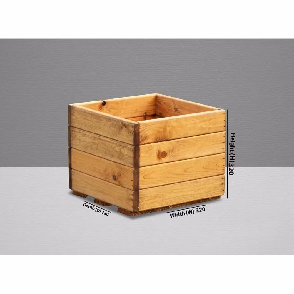 Charles Taylor Pack of 2 Regular Open Berwick Planters in Light Brown – 2