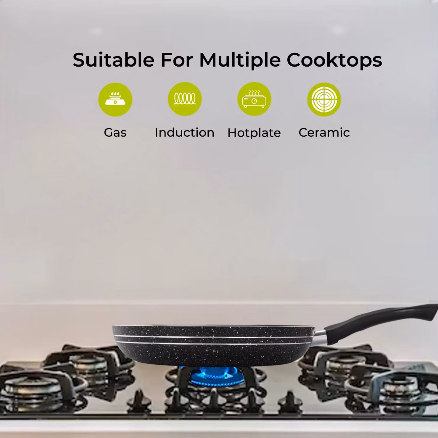 Royalford Non-Stick Aluminium Frying Pan, Black, Small – 5