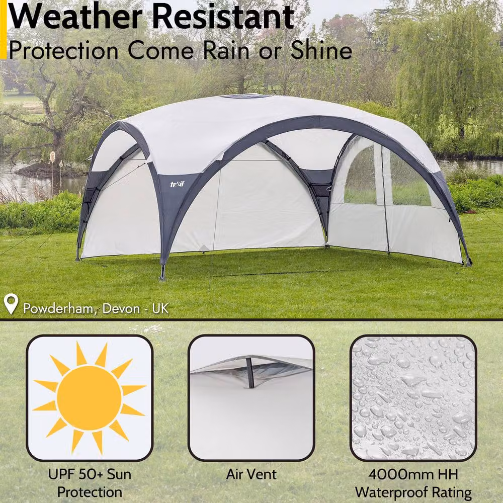 Trail Multicolour Metal Frame Dome Garden Gazebo and Camping Shelter with UV Protection – 5