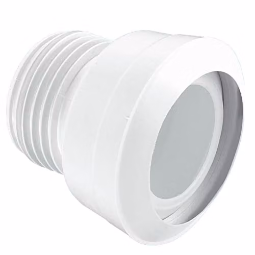 McAlpine MAC-3 MACFIT White Straight WC Connector with 97-107mm Inlet