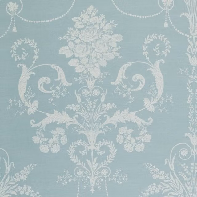 Laura Ashley Josette Classic Floral Fabric in Duckegg Blue