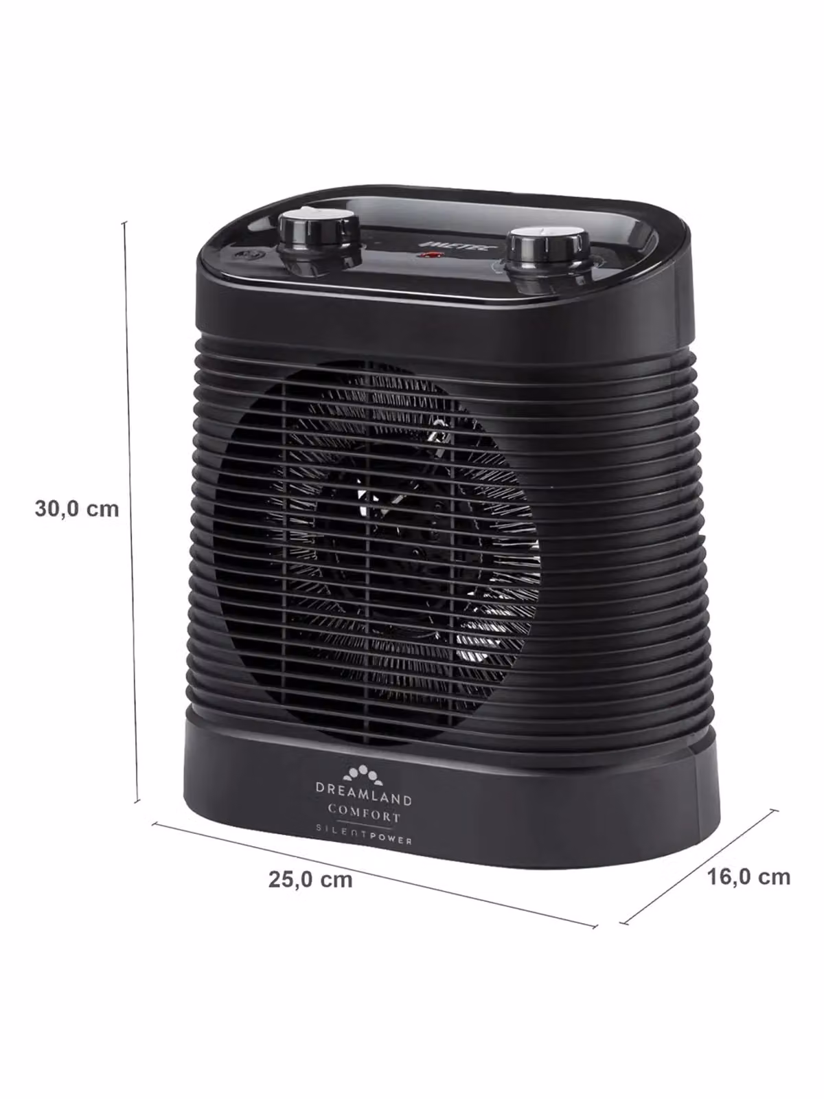 Dreamland Silent Power Comfort Freestanding Fan Heater in Grey – 2